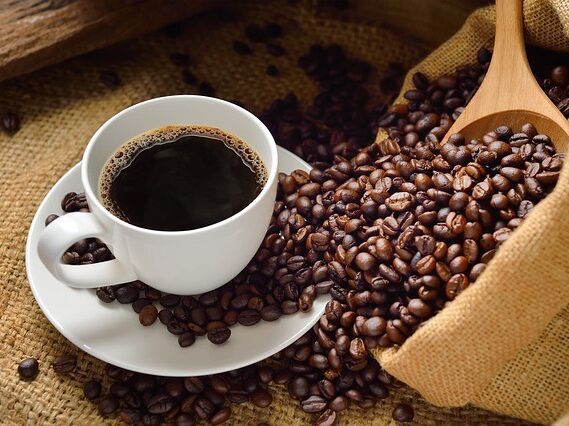 Kaffeetasse, Kaffeebohnen, Bild Pixabay