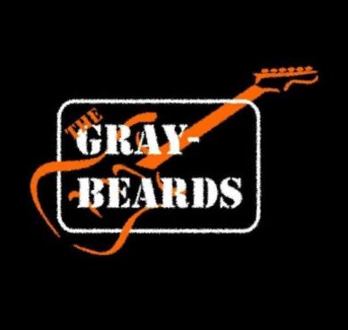 The Greybeards, Blues, Rock, Cover, Forum Altoetting, Zuccalliplatz, Bild Logo Logo in weiß und orange auf schwarzem Grund.