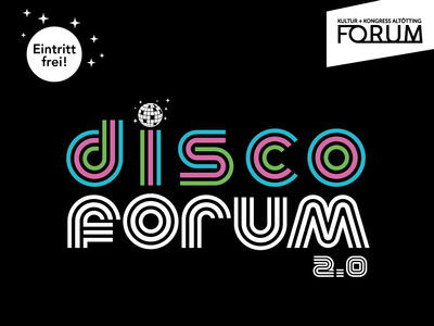 Forum 2.0 Disco, After Work Party, Forum, Altoetting, Design Maria Seidel Logo Forum Disco 2.0