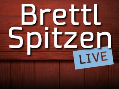 Brettl Spitzen, Foto Veranstalter Schriftzug Brettl Spitzen Live
