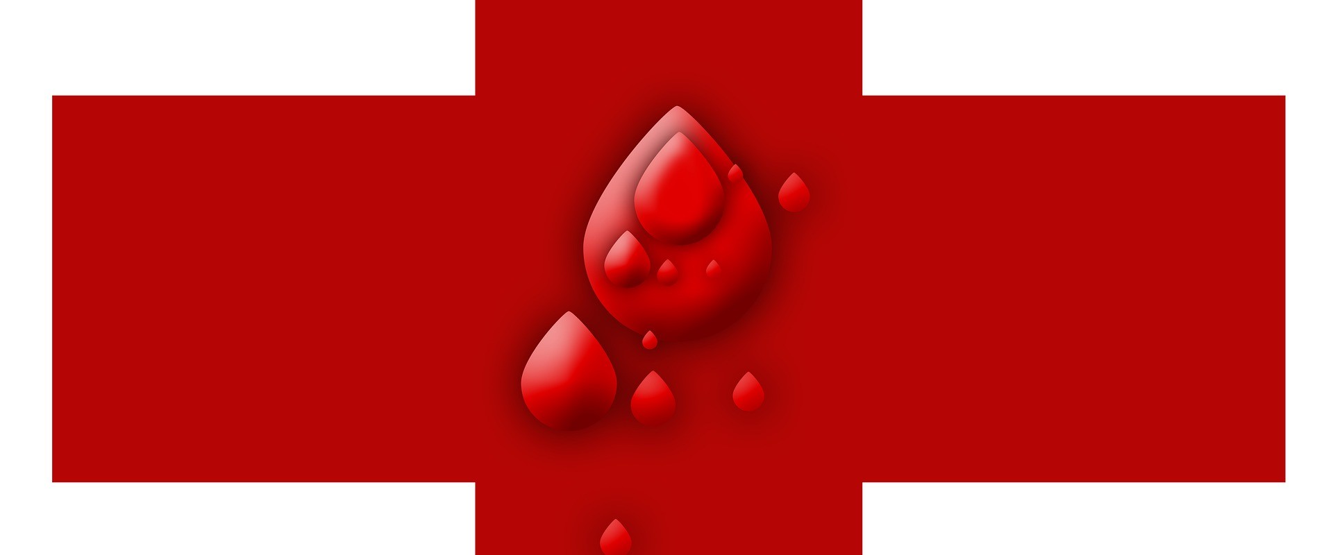 Rotes Kreuz auf weißem Hintergrund