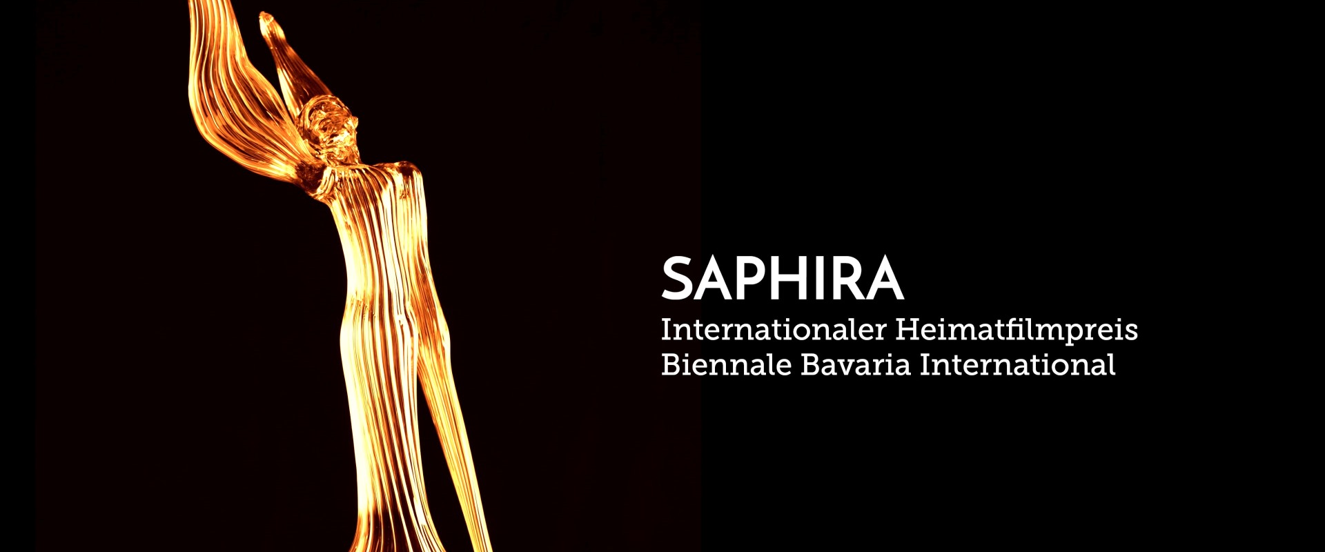 Der Filmpreis Saphira ist eine gläserne Statue.  
