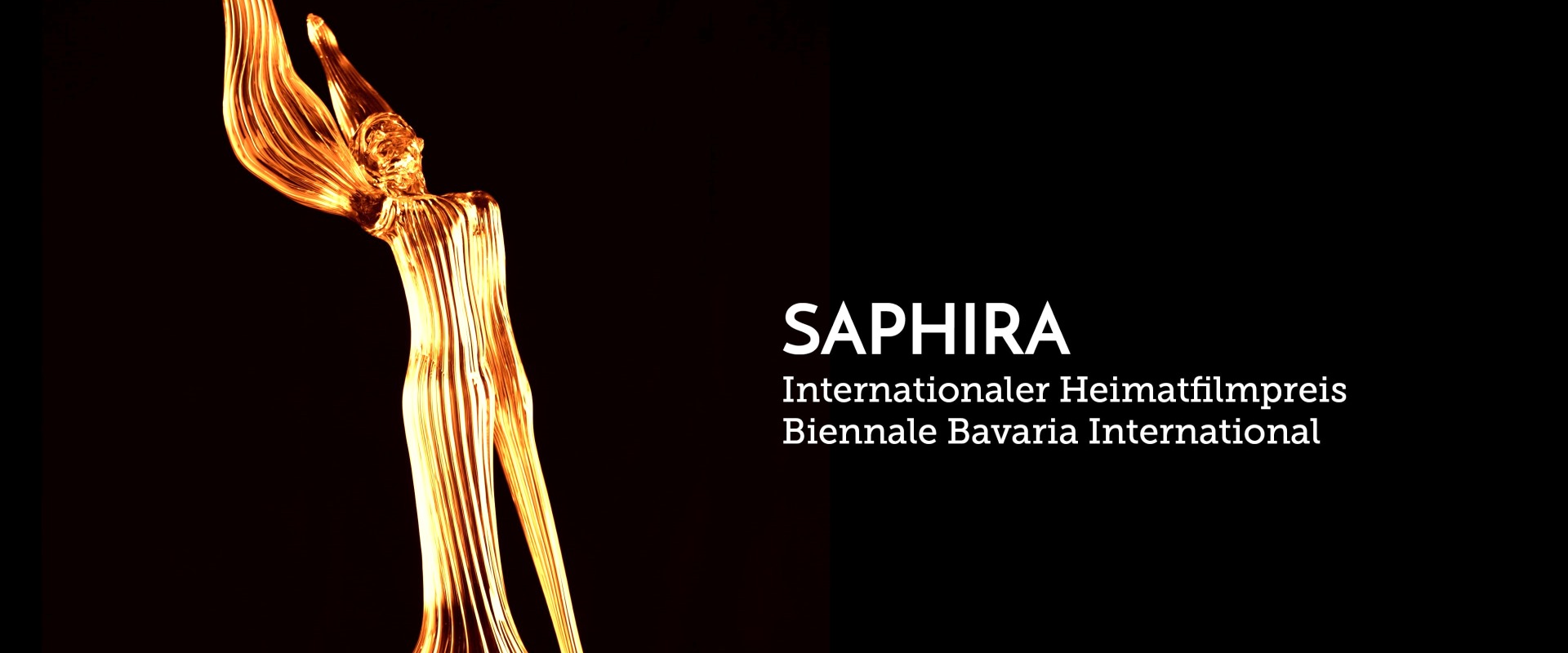 Der Filmpreis Saphira ist eine gläserne Statue.  
