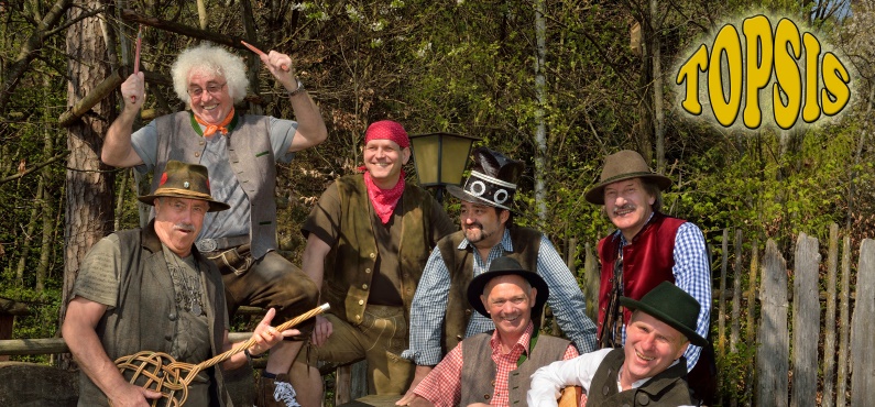 Ein Gruppenbild der Band Topsis im Kultur+Kongress Forum Altötting.