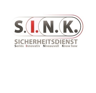 Das Logo des Sicherheitsdienstes Sink einem Partner im Altöttinger Forum.